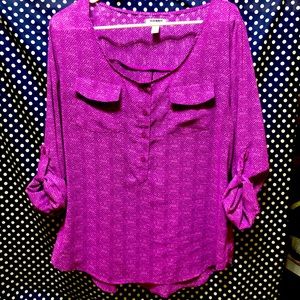 Large old Navy pink silky blouse